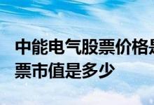 中能电气股票价格是多少4月13日中能电气股票市值是多少