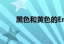  黑色和黄色的Emre集团办公室内部 