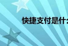 快捷支付是什么 快捷支付是什么