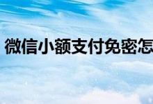 微信小额支付免密怎么取消（微信小额贷款）