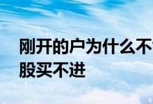 刚开的户为什么不能申购新股 新开户怎么新股买不进 