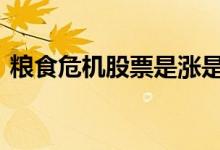 粮食危机股票是涨是跌 粮食危机利好哪些股