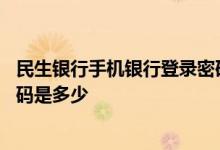 民生银行手机银行登录密码几位数 民生银行手机银行初始密码是多少