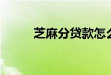 芝麻分贷款怎么贷（芝麻分贷款）