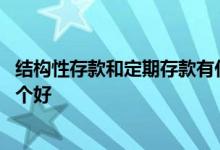 结构性存款和定期存款有什么不同 结构性存款和定期存款哪个好