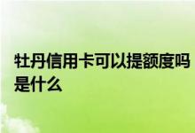 牡丹信用卡可以提额度吗 牡丹信用卡提升信用卡额度的标准是什么