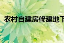  农村自建房修建地下室需要注意哪些细节？ 