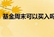 基金周末可以买入吗 基金买入热是可以买吗