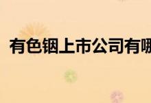 有色铟上市公司有哪些有色铟上市公司名单