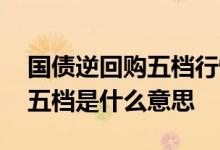 国债逆回购五档行情是什么意思 国债逆回购五档是什么意思