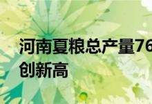 河南夏粮总产量762.61亿斤总产量和单产再创新高