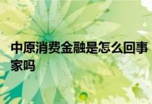 中原消费金融是怎么回事 中原消费金融和马上消费金融是一家吗