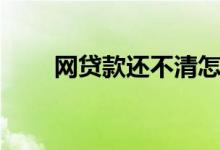 网贷款还不清怎么处理（网贷口子）