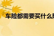 车险都需要买什么险 车险都需要买什么险