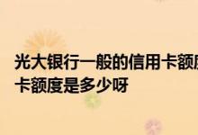 光大银行一般的信用卡额度是多少 光大银行银行卡申请信用卡额度是多少呀