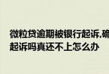 微粒贷逾期被银行起诉,确实还不起,怎么办 微粒贷逾期会被起诉吗真还不上怎么办