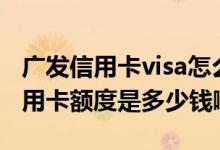 广发信用卡visa怎么是2张卡 广发双币visa信用卡额度是多少钱啊