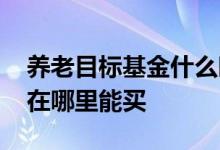 养老目标基金什么时候可以买 养老目标基金在哪里能买