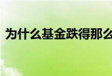 为什么基金跌得那么狠 为什么基金跌得厉害