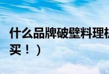 什么品牌破壁料理机好（这几个牌子值得入手买！）