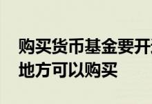 购买货币基金要开通什么权限 货币基金什么地方可以购买