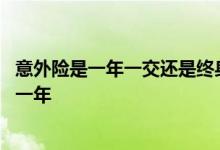 意外险是一年一交还是终身的划算 意外险是一个月一交还是一年