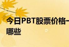 今日PBT股票价格一览受益的PBT概念股票有哪些