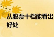 从股票十档能看出什么 股票能看十档有什么好处