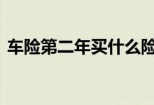 车险第二年买什么险种 车险第二年买什么险