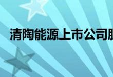 清陶能源上市公司股东 清陶能源上市了吗 