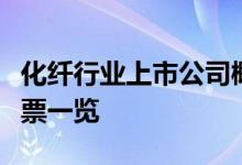 化纤行业上市公司概念龙头有哪些化纤行业股票一览