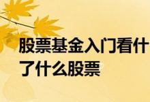 股票基金入门看什么书 怎么看自己的基金买了什么股票