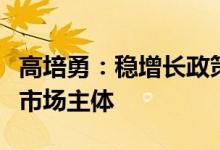 高培勇：稳增长政策首先要把发力点瞄准稳住市场主体