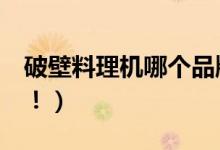 破壁料理机哪个品牌好（这4个品牌值得信赖！）