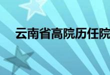 云南省高院历任院长公示（云南省高院）
