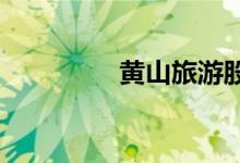 黄山旅游股票表现怎么样