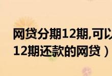 网贷分期12期,可以提前一次性还吗（可以分12期还款的网贷）