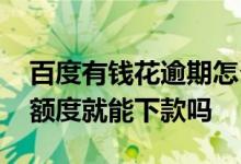 百度有钱花逾期怎么协商还款 百度有钱花有额度就能下款吗