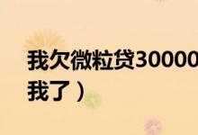 我欠微粒贷30000起诉我（微粒贷已经起诉我了）