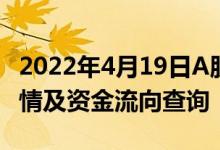 2022年4月19日A股上证指数查询黄磷概念行情及资金流向查询