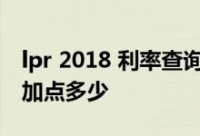 lpr 2018 利率查询 按照lpr 房贷利率5 88要加点多少
