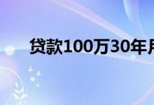 贷款100万30年月供多少（贷款口子）