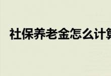社保养老金怎么计算 计算标准公式是什么 