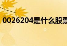 0026204是什么股票（002306是什么股票）