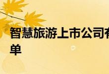智慧旅游上市公司有哪些智慧旅游上市公司名单
