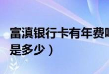 富滇银行卡有年费吗（富滇银行信用卡的年费是多少）
