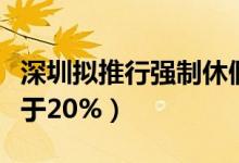 深圳拟推行强制休假制度（经费保障应当不少于20%）
