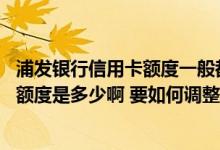 浦发银行信用卡额度一般都是多少 怎样知道浦发银行信用卡额度是多少啊 要如何调整