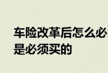 车险改革后怎么必须要买驾乘险 车险什么险是必须买的