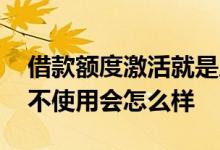 借款额度激活就是成功了吗 额度激活成功后不使用会怎么样